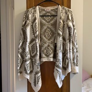 Brown and white cardigan